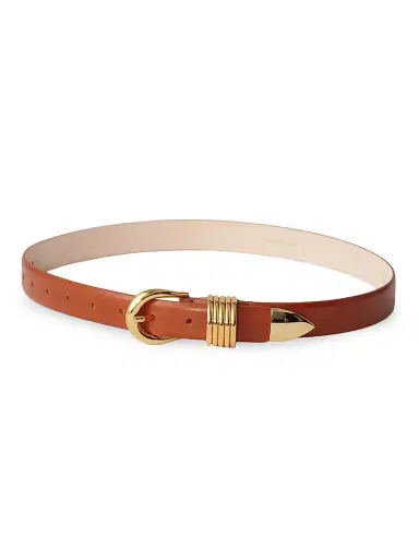 Déhanche Women's Hollyhock Leather D-Ring Belt - Terre Gold | Thumbnail 3 Déhanche Women's Hollyhock Leather D-Ring Belt - Terre Gold | Thumbnail 3