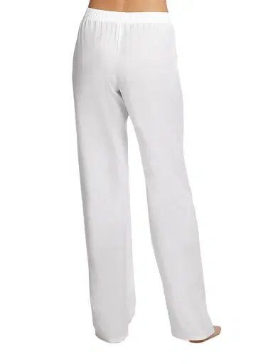 Hanro Women's Cotton Deluxe Lounge Pants - White - Size XL | Thumbnail 4
