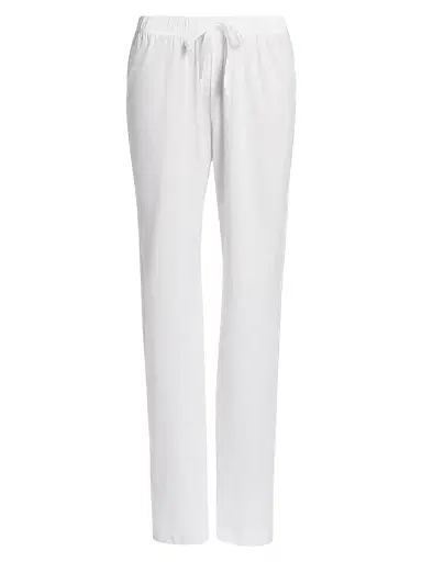 Hanro Women's Cotton Deluxe Lounge Pants - White - Size XL | Thumbnail 1