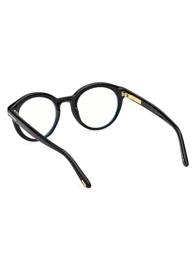 Tom Ford Men's 50MM Round Optical Eyeglasses - Shiny Black | Thumbnail 4 Tom Ford Men's 50MM Round Optical Eyeglasses - Shiny Black | Thumbnail 4