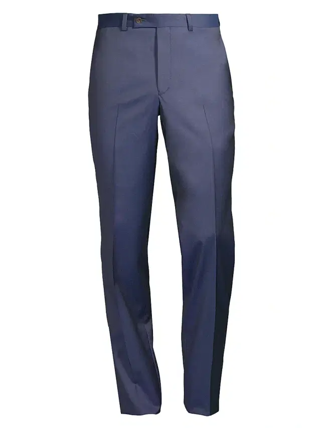 Saks Fifth Avenue Men's COLLECTION Oslo Basic Wool Pants - Blue