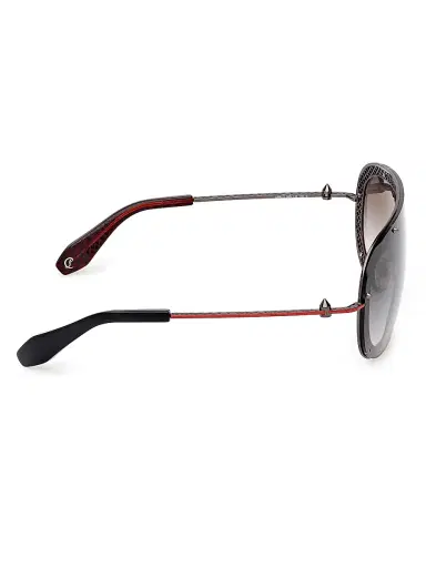 Christian Louboutin Men's Aviator Sunglasses - Black Red Black | Thumbnail 7