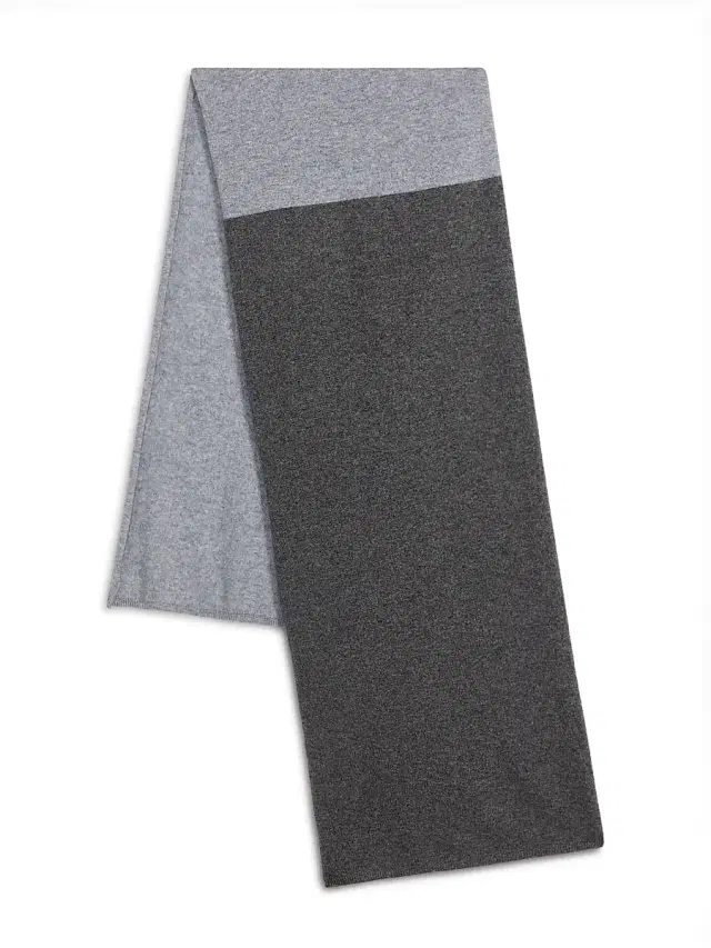 Saks Fifth Avenue Women's Colorblocked Cashmere Scarf - Chrome