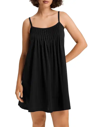 Hanro Women's Juliet Babydoll Chemise - Black - Size Large | Thumbnail 3