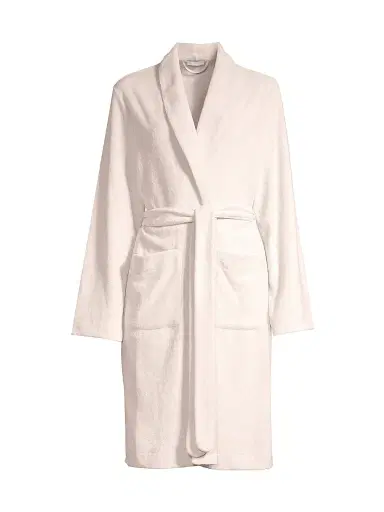 Hanro Women's Plush Wrap Robe - Light Pink - Size Large | Thumbnail 1
