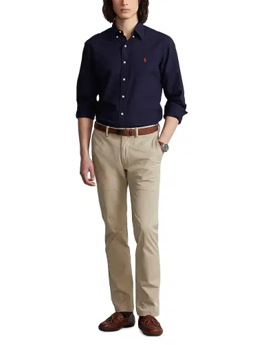 Polo Ralph Lauren Men's Garment-Dyed Classic-Fit Oxford Shirt - Navy | Thumbnail 2 Polo Ralph Lauren Men's Garment-Dyed Classic-Fit Oxford Shirt - Navy | Thumbnail 2