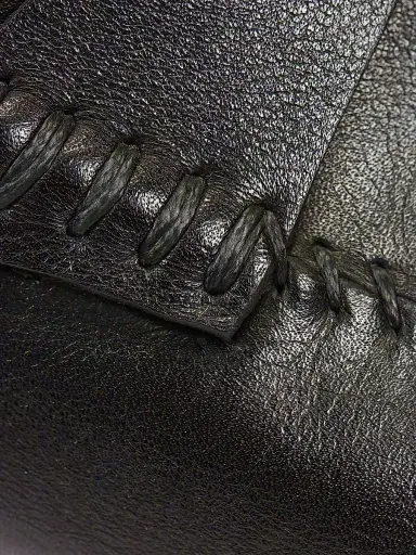 Santoni Men's Paine Leather Moccasin Loafers - Black - Size 13 | Thumbnail 6 Santoni Men's Paine Leather Moccasin Loafers - Black - Size 13 | Thumbnail 6