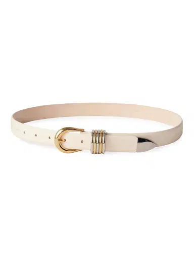 Déhanche Women's Hollyhock Mixed Metal Leather Belt - Silver | Thumbnail 3 Déhanche Women's Hollyhock Mixed Metal Leather Belt - Silver | Thumbnail 3