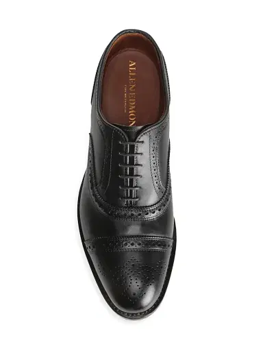 Allen Edmonds Men's Strand Leather Cap-Toe Oxfords - Black - Size 10.5 | Thumbnail 4