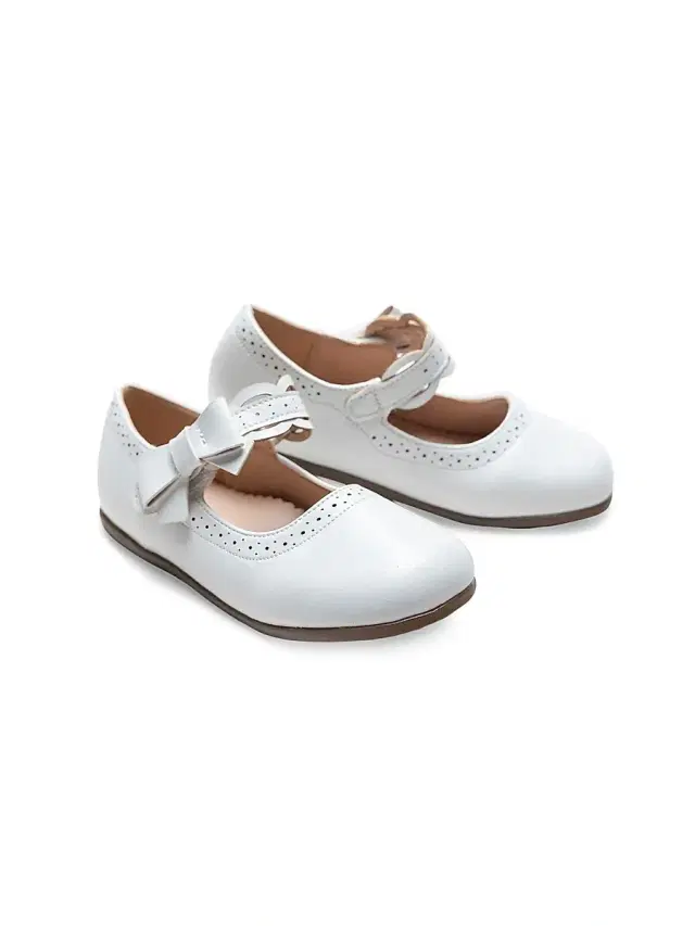 Baby Girl's Ribbon Banded Flats - White 10 (Toddler)