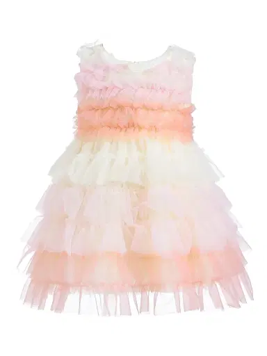 Tulleen Baby Girl's Ruffle Layered Tulle Dress - Pink 24 Months | Thumbnail 1