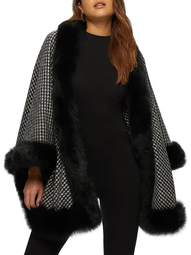Gorski Women's Select Cashmere Capelet with Toscana Shearling Lamb Trim | Thumbnail 5