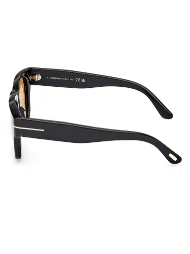 TOM FORD Men's Caine 53MM Square Sunglasses - Shiny Black Brown | Thumbnail 3