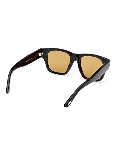 TOM FORD Men's Caine 53MM Square Sunglasses - Shiny Black Brown | Thumbnail 6