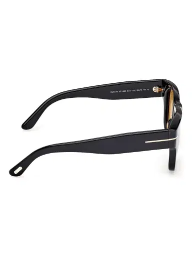 TOM FORD Men's Caine 53MM Square Sunglasses - Shiny Black Brown | Thumbnail 7