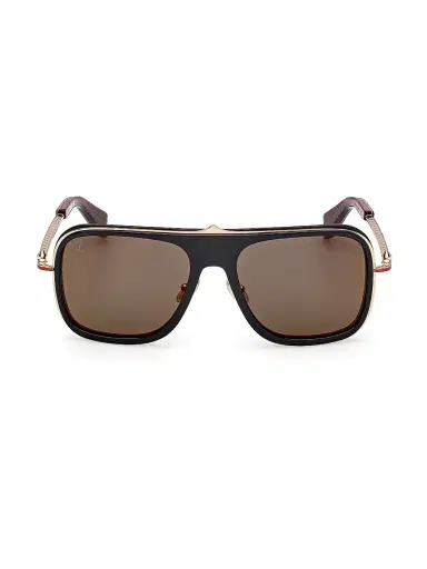 Christian Louboutin Men's 58MM Rectangular Sunglasses - Brown Red Brown | Thumbnail 2 Christian Louboutin Men's 58MM Rectangular Sunglasses - Brown Red Brown | Thumbnail 2