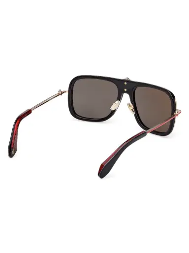 Christian Louboutin Men's 58MM Rectangular Sunglasses - Brown Red Brown | Thumbnail 6 Christian Louboutin Men's 58MM Rectangular Sunglasses - Brown Red Brown | Thumbnail 6