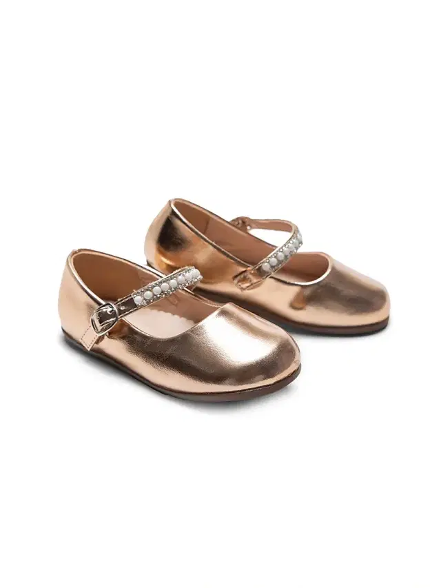 Baby Girl's Margot Pearl Band Flats - Champagne 10 (Toddler)