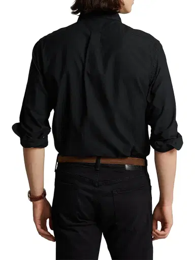 Polo Ralph Lauren Men's Garment-Dyed Classic-Fit Oxford Shirt - Black - Size XXL | Thumbnail 3 Polo Ralph Lauren Men's Garment-Dyed Classic-Fit Oxford Shirt - Black - Size XXL | Thumbnail 3