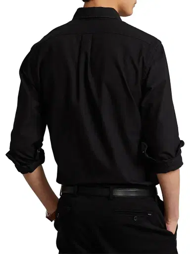 Polo Ralph Lauren Men's Garment-Dyed Classic-Fit Oxford Shirt - Black - Size XXL | Thumbnail 6 Polo Ralph Lauren Men's Garment-Dyed Classic-Fit Oxford Shirt - Black - Size XXL | Thumbnail 6