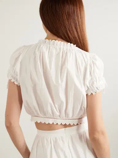 DÔEN Nera Broderie Anglaise Organic Cotton Blouse | Thumbnail 3 DÔEN Nera Broderie Anglaise Organic Cotton Blouse | Thumbnail 3