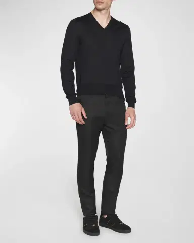 Tom Ford Men's Cashmere V-Neck Sweater | Thumbnail 2