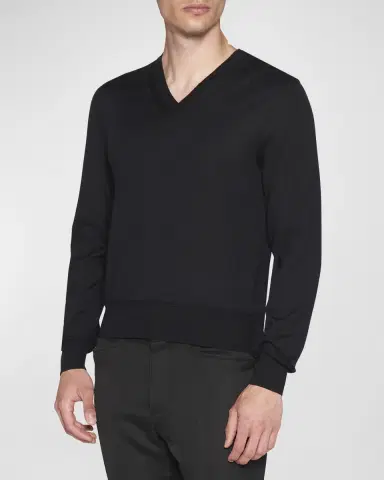 Tom Ford Men's Cashmere V-Neck Sweater | Thumbnail 4