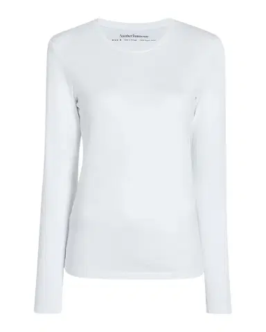 Another Tomorrow Cotton Long Sleeve Tee | Thumbnail 1 Another Tomorrow Cotton Long Sleeve Tee | Thumbnail 1