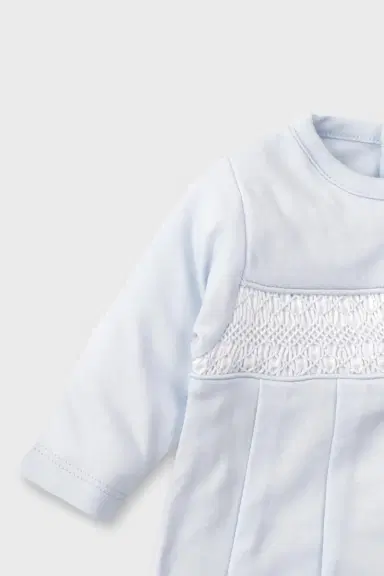 Kissy Kissy Boy's Hand-mocked Pima Cotton Gown, Size Newborn | Thumbnail 5
