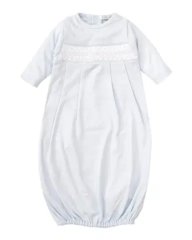 Kissy Kissy Boy's Hand-mocked Pima Cotton Gown, Size Newborn | Thumbnail 1