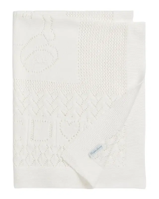 Polo Ralph Lauren Kid 's Pointelle Teddy Bear Blanket