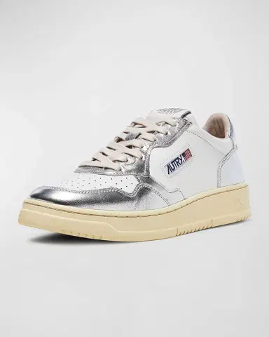 Autry Medalist Low-Top Bicolor Leather Sneakers | Thumbnail 2 Autry Medalist Low-Top Bicolor Leather Sneakers | Thumbnail 2