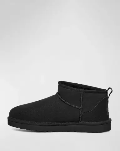 UGG Men's Classic Ultra Mini Leather Ankle Boots | Thumbnail 2