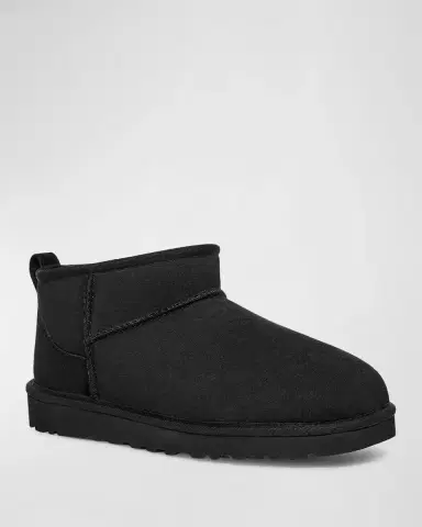 UGG Men's Classic Ultra Mini Leather Ankle Boots | Thumbnail 4