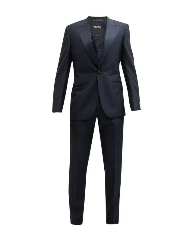 ZEGNA Men 's Sartorial Wool and Silk Tuxedo
