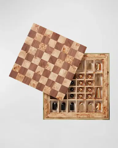AERIN Colette Cane Chess Set | Thumbnail 3