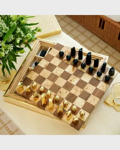AERIN Colette Cane Chess Set | Thumbnail 6