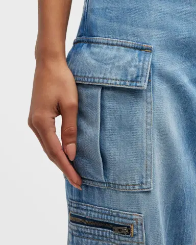 ALICE + OLIVIA Cay Baggy Denim Cargo Pants | Thumbnail 5