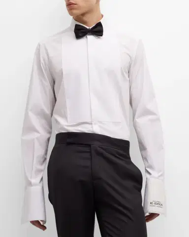 Dolce & Gabbana Men's Bib-Front Tuxedo Shirt | Thumbnail 6