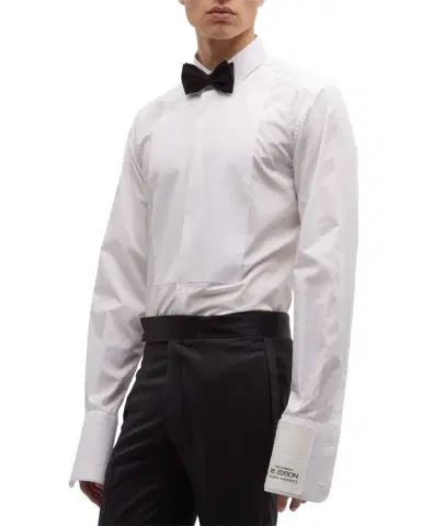 Dolce & Gabbana Men's Bib-Front Tuxedo Shirt | Thumbnail 1