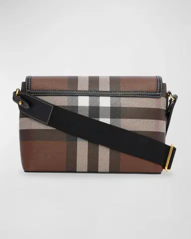 Burberry Note Giant Check E-Canvas Crossbody Bag | Thumbnail 3 Burberry Note Giant Check E-Canvas Crossbody Bag | Thumbnail 3