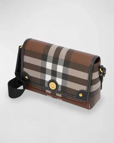Burberry Note Giant Check E-Canvas Crossbody Bag | Thumbnail 6 Burberry Note Giant Check E-Canvas Crossbody Bag | Thumbnail 6