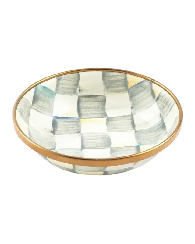 MacKenzie-Childs Sterling Check Enamel Dipping Bowl