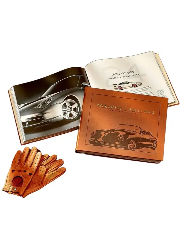 Graphic Image Porsche 70 Years: There Is No Substitute Leather Bound Book - Personalized