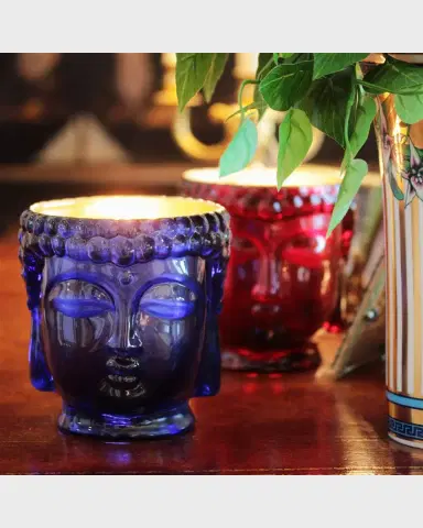 Thompson Ferrier 40 oz Caesonia Sapphire Blue Buddha Candle | Thumbnail 2 Thompson Ferrier 40 oz Caesonia Sapphire Blue Buddha Candle | Thumbnail 2