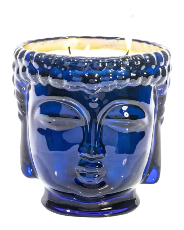 Thompson Ferrier 40 oz Caesonia Sapphire Blue Buddha Candle