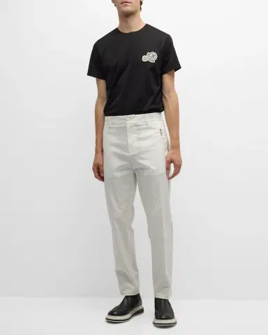 Moncler Men's Double Logo-Patch T-Shirt | Thumbnail 2