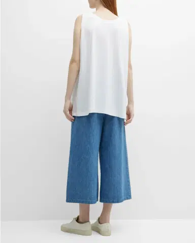 Eskandar A-Line Round-Neck Long Shell Top | Thumbnail 6
