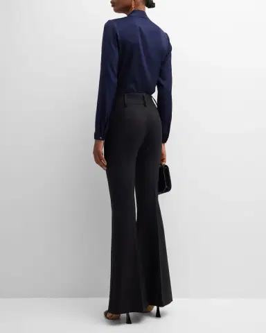 Kobi Halperin Nellie Pleated V-Neck Long-Sleeve Blouse | Thumbnail 6 Kobi Halperin Nellie Pleated V-Neck Long-Sleeve Blouse | Thumbnail 6
