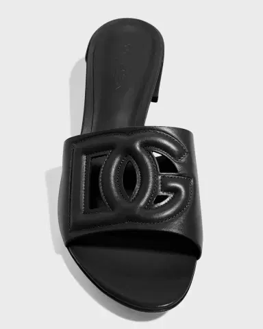 Dolce & Gabbana 40mm DG Cutout Leather Slide | Thumbnail 5